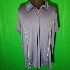 Lane Bryant Livi Womens Plus Size Blue Collared Swing Polo Tee Shirt Size 26/28
